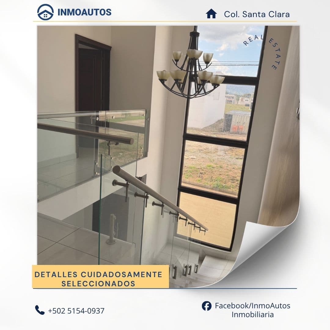 Casa Premium en Col. Santa Clara, Esquipulas — 3 Hab c/Baño + Terraza + Cocina Isla | Q1,650,000